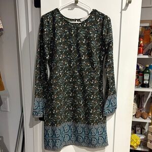 Abercrombie & Fitch Floral Long Sleeve Floral Dress